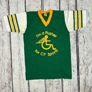 VTG Single Stitch I'm a Pusher for CP Sports Velva Sheen 1980s Tshirt